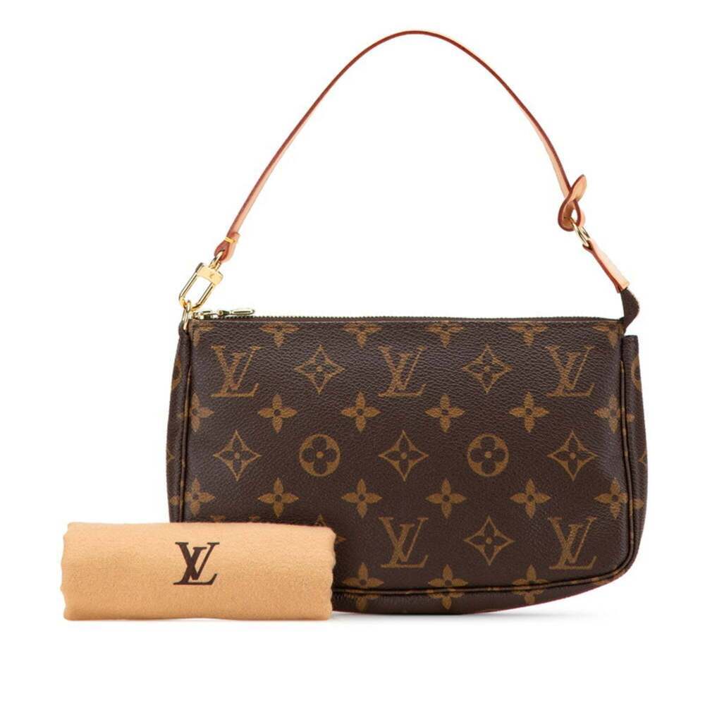 LOUIS VUITTON Brown Monogram Leather Pochette Mini Bag - Picture 11 of 12